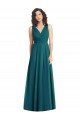 Cheapest Draped V-Neck Long Sleeveless Chiffon Bridesmaid Dress UK