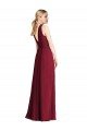 Cheapest Plunging V-Back Long Full Length Chiffon Bridesmaid Dress UK