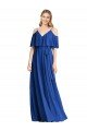 Cheapest Spaghetti Straps V-Neck Chiffon Bridesmaid Dress with Sash Tie UK
