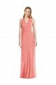 Cheapest V-Neck Halter Chiffon Maxi Formal Bridesmaid Dress Open Back UK