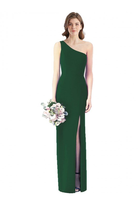 Cheapest One Shoulder Chiffon Trumpet Bridesmaid Dress UK