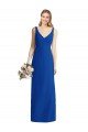 Cheapest Sleeveless V-Back Long Trumpet Chiffon Bridesmaid Dress UK