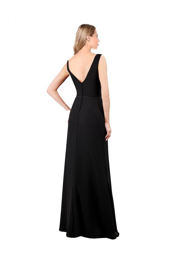 Cheapest V-Neckline Chiffon Bridesmaid Dress / Prom Dress with Draped Bodice UK