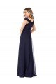 Cheapest Off the Shoulder Classic Chiffon Bridesmaid Dress with Draped Bodice UK