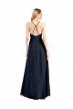 Cheapest Plunging V-Neckline Halter Chiffon Wrap Bridesmaid Dress / Prom Dress with High Slit UK