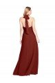 Cheapest Slim High Neck Halter Fitted Open Back Chiffon Bridesmaid Dress / Prom Dress UK