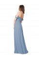 Cheapest Empire Waist Off the Shoulder Chiffon Bridesmaid Dress with Sweetheart Bodice UK