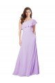 Cheapest Draped One Shoulder Long Chiffon Bridesmaid Dress  UK