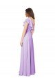 Cheapest Draped One Shoulder Long Chiffon Bridesmaid Dress  UK