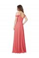 Cheapest Draped Off the Shoulder Straps Chiffon Bridesmaid Dress UK