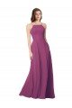 Cheapest Halter Neck Long Pleated Chiffon Bridesmaid Dress with Pockets UK