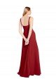 Cheapest Sweetheart Neckline Long Chiffon Bridesmaid Dress with Side Slit and Wide Straps UK