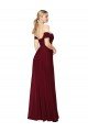 Cheapest Shirred Sweetheat Neckline Off the Shoulder Long Chiffon Bridesmaid Dress / Formal Prom Dress UK