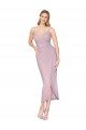 Cheapest Short Knee Length Chiffon Wrap Bridesmaid Dress / Cocktail Prom Dress with Straps UK