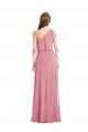 Cheapest One Shoulder Bow Blouson Bodice Maxi Bridesmaid Dress UK