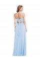 Cheapest Tie Back Cutout Maxi Formal Bridesmaid Dress with Front Slit UK