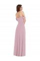Cheapest Off the Shoulder Draped Sleeve Maxi Bridesmaid Dress with Front Slit UK