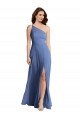 Cheapest One Shoulder Full Length Maxi Formal Bridesmaid Dress with Flirty Slit UK
