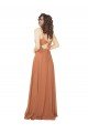 Cheapest Chiffon Bridesmaid Dress with Tie Back Keyhole UK