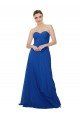 Cheapest Strapless Sweetheart Draped Chiffon Bridesmaid Dress UK