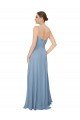 Cheapest Draped Sweetheart Chiffon Bridesmaid Dress with Front Slit UK