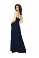 Cheapest Ruffled Skirt Low Back Long Chiffon Bridesmaid Dress UK