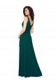 Cheapest V-Neck Chiffon Bridesmaid Dress with Front Skirt Slit UK