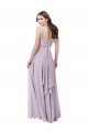 Cheapest Draped Chiffon Bridesmaid Dress with Sash UK