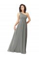 Cheapest Embroidered One Shoulder Chiffon Bridesmaid Dress UK