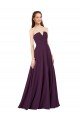 Cheapest Strapless Chiffon Bridesmaid Dress with Notched Neckline UK