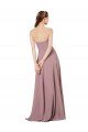 Cheapest Strapless Chiffon Bridesmaid Dress with Notched Neckline UK