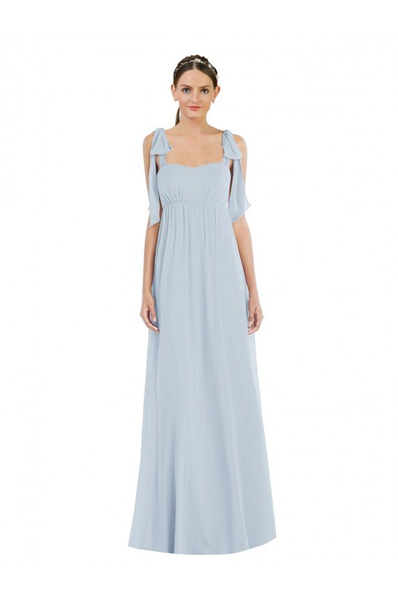 Cheapest Tie Shoulder Empire Waist Maxi Bridesmaid Dress UK