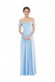 Cheapest Off the Shoulder Draped Neckline Maxi Formal Bridesmaid Dress UK