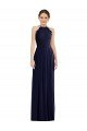 Cheapest Tie Neck Lace Halter Pleated Skirt Maxi Bridesmaid Dress UK