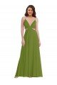 Cheapest Ruffled Chiffon Cutout Maxi Bridesmaid Dress UK