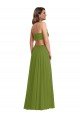 Cheapest Ruffled Chiffon Cutout Maxi Bridesmaid Dress UK