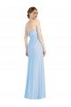 Cheapest Strapless Trumpet Chiffon Formal Bridesmaid Dress with Thigh high Slit UK