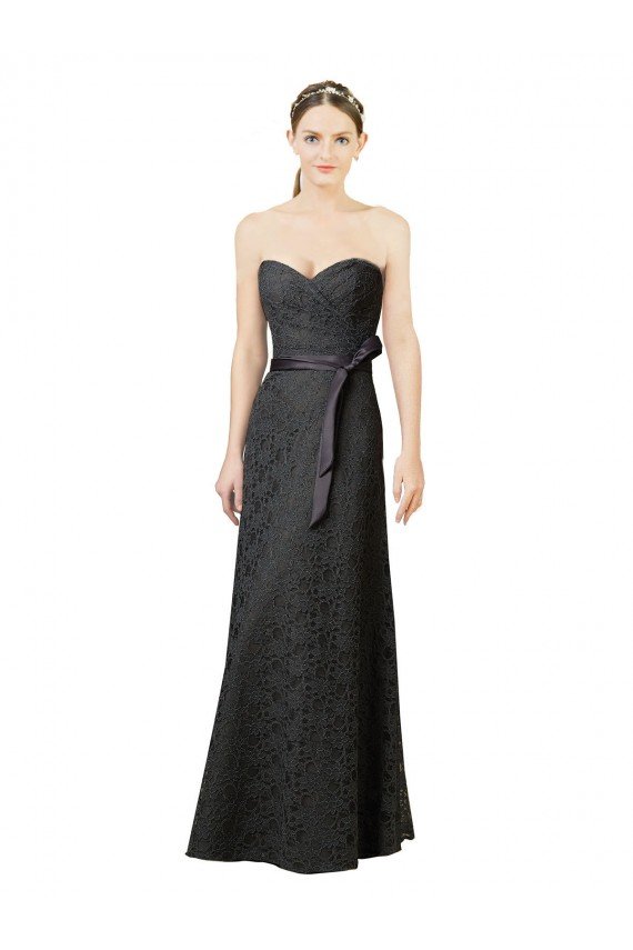 Cheapest Strapless Lace Bridesmaid Dress with Sweetheart Neckline UK