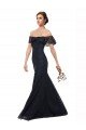 Cheapest Off the Shoulder Long Lace Bridesmaid Dress / Prom Dress with Flutter Sleeves UK