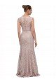 Cheapest Long Sleeveless All Lace Bridesmaid Dress / Prom Dress with Scoop Neckline UK