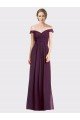 Cheapest Sweetheart Long Bridesmaid Dress with Off the Shoulder Cap Sleeve Lace Bodice UK