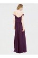 Cheapest Sweetheart Long Bridesmaid Dress with Off the Shoulder Cap Sleeve Lace Bodice UK