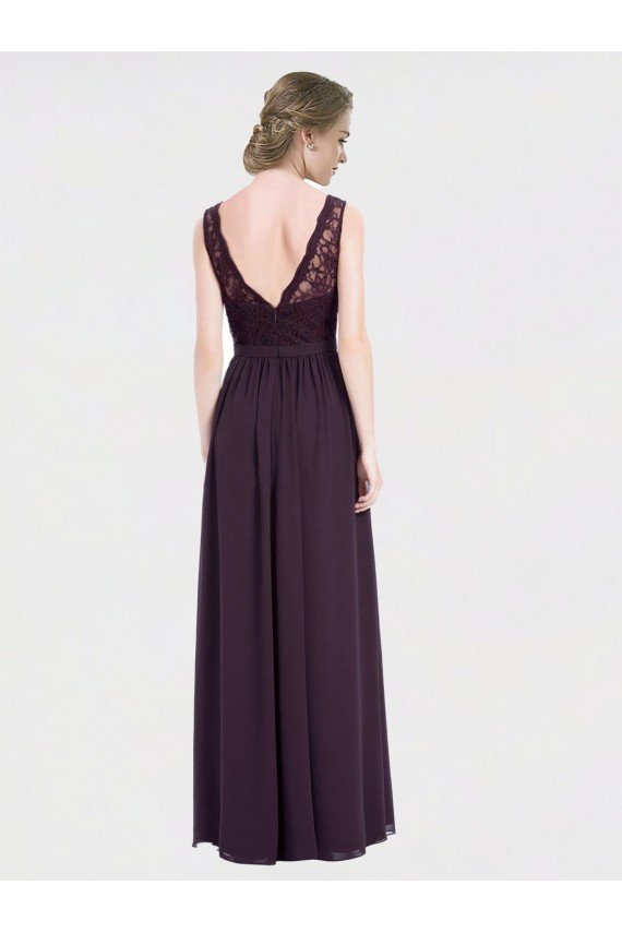 Cheapest V-Neck Bridesmaid Dress with Corded Lace Bodice UK