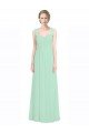 Cheapest Sweetheart Chiffon Bridesmaid Dress with Lace Straps and Keyhole Back UK