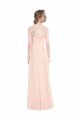 Cheapest Sweetheart Chiffon Bridesmaid Dress with Lace Straps and Keyhole Back UK