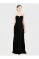 Cheapest Long Strapless Lace Bodice Bridesmaid Dress with Sweetheart Neckline and Criss-Cross Pleats UK