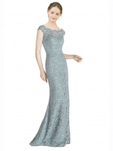 Cheapest Off the Shoulder Mermaid Lace Bridesmaid Dress / Prom Dress with Cap Sleeves UK