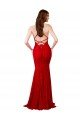 Cheapest Low Back V-Neckline Floor Length Formal Lace Bridesmaid Dress / Prom Dress UK