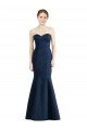 Cheapest Long Mermaid Full Length Strapless Satin Bridesmaid Dress UK