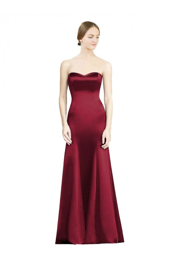 Cheapest Sweetheart Neckline Bridemaid Dress with Hips Seamed Detail UK